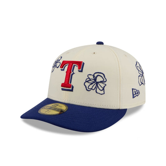 Texas Rangers Floral Outline 59FIFTY Fitted Hat
