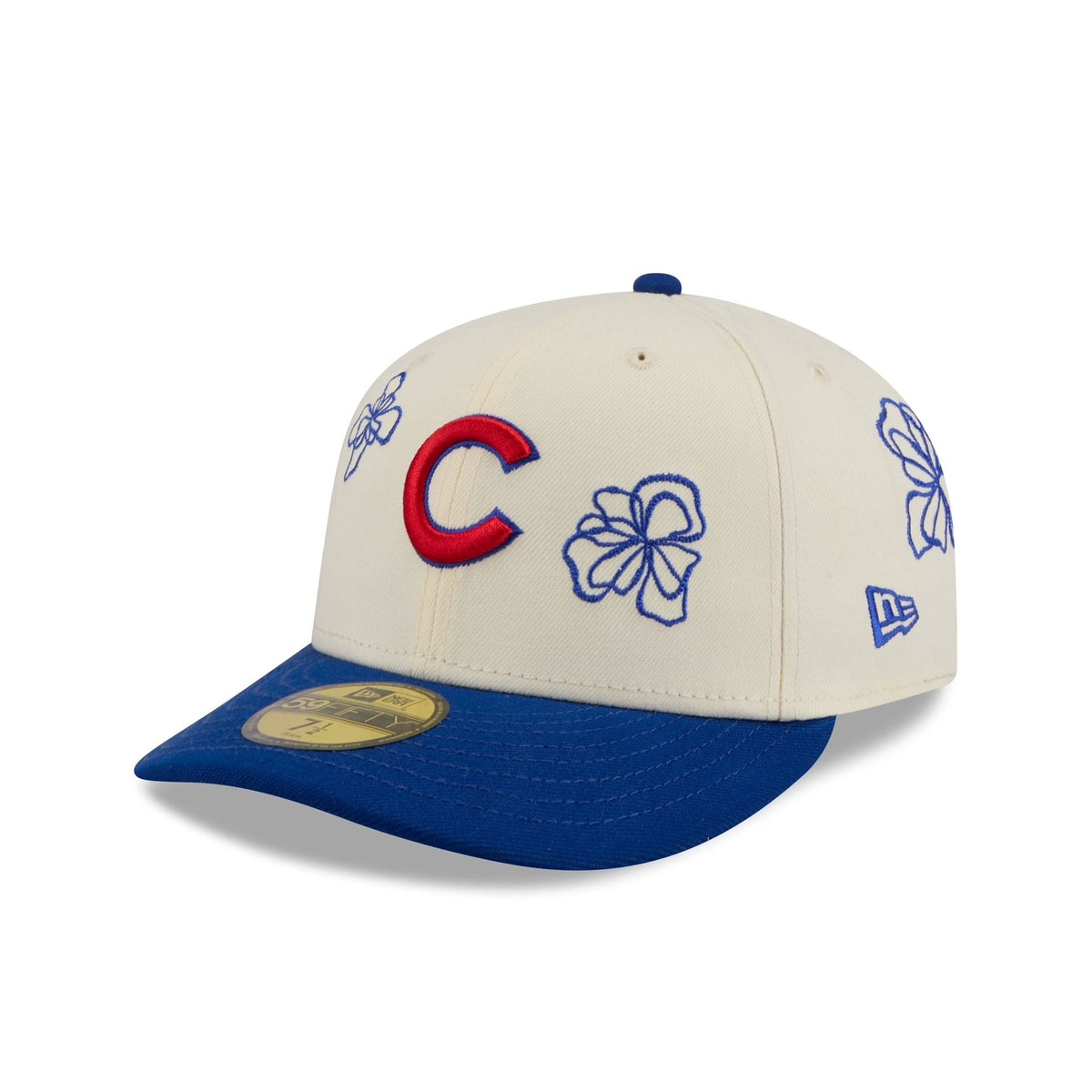 Chicago Cubs Floral Outline 59FIFTY Fitted Hat