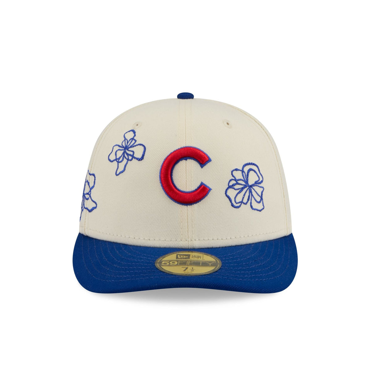 Chicago Cubs Floral Outline 59FIFTY Fitted Hat
