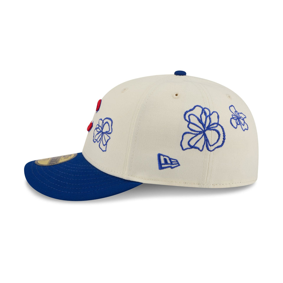 Chicago Cubs Floral Outline 59FIFTY Fitted Hat