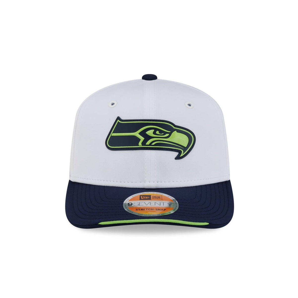 Seattle Seahawks 2026 Sideline White 9SEVENTY Stretch-Snap Hat