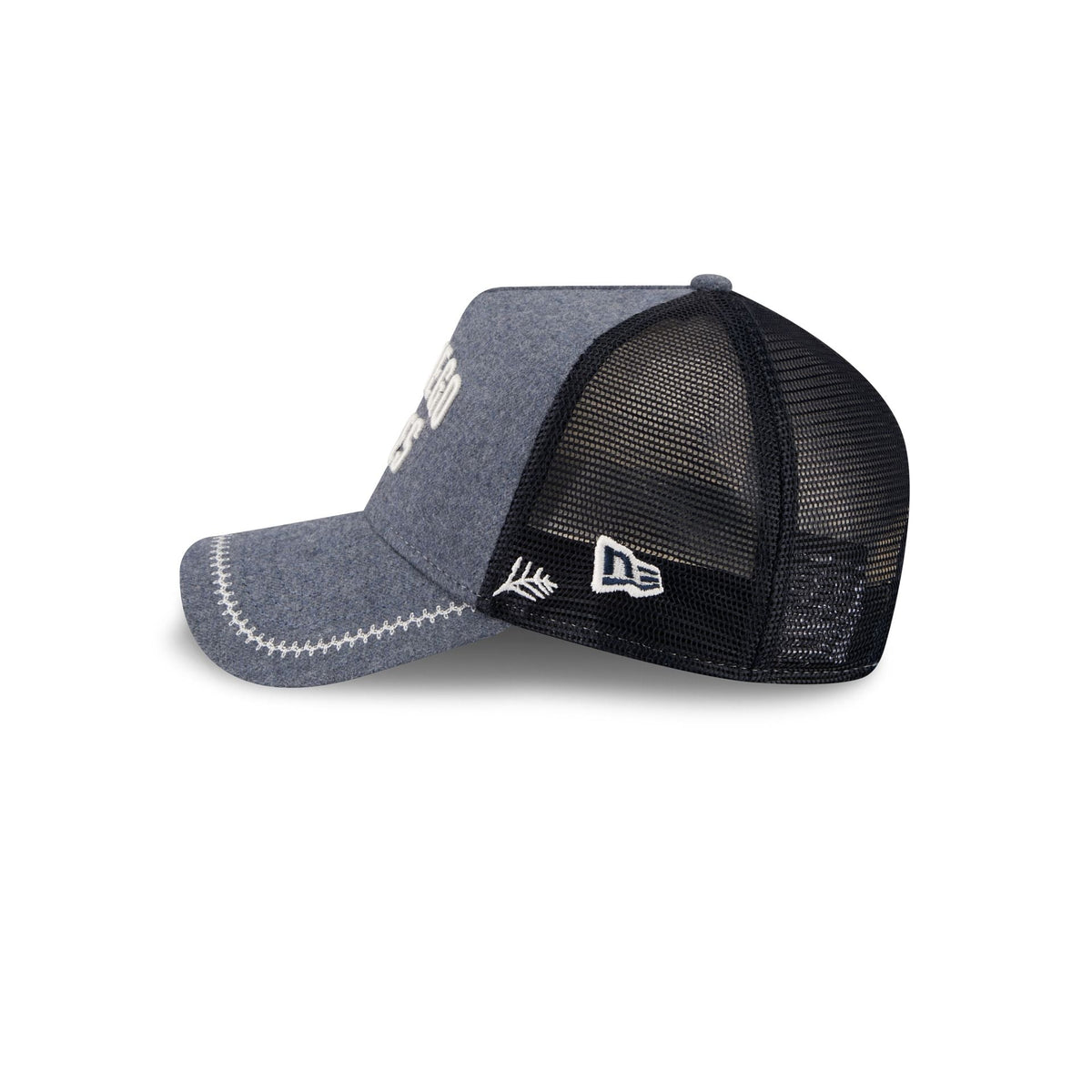 San Diego Padres Navy Brushed Chambray 9FORTY A-Frame Trucker Hat