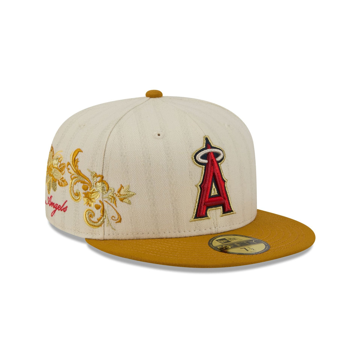 Los Angeles Angels Chrome Herringbone 59FIFTY Fitted Hat