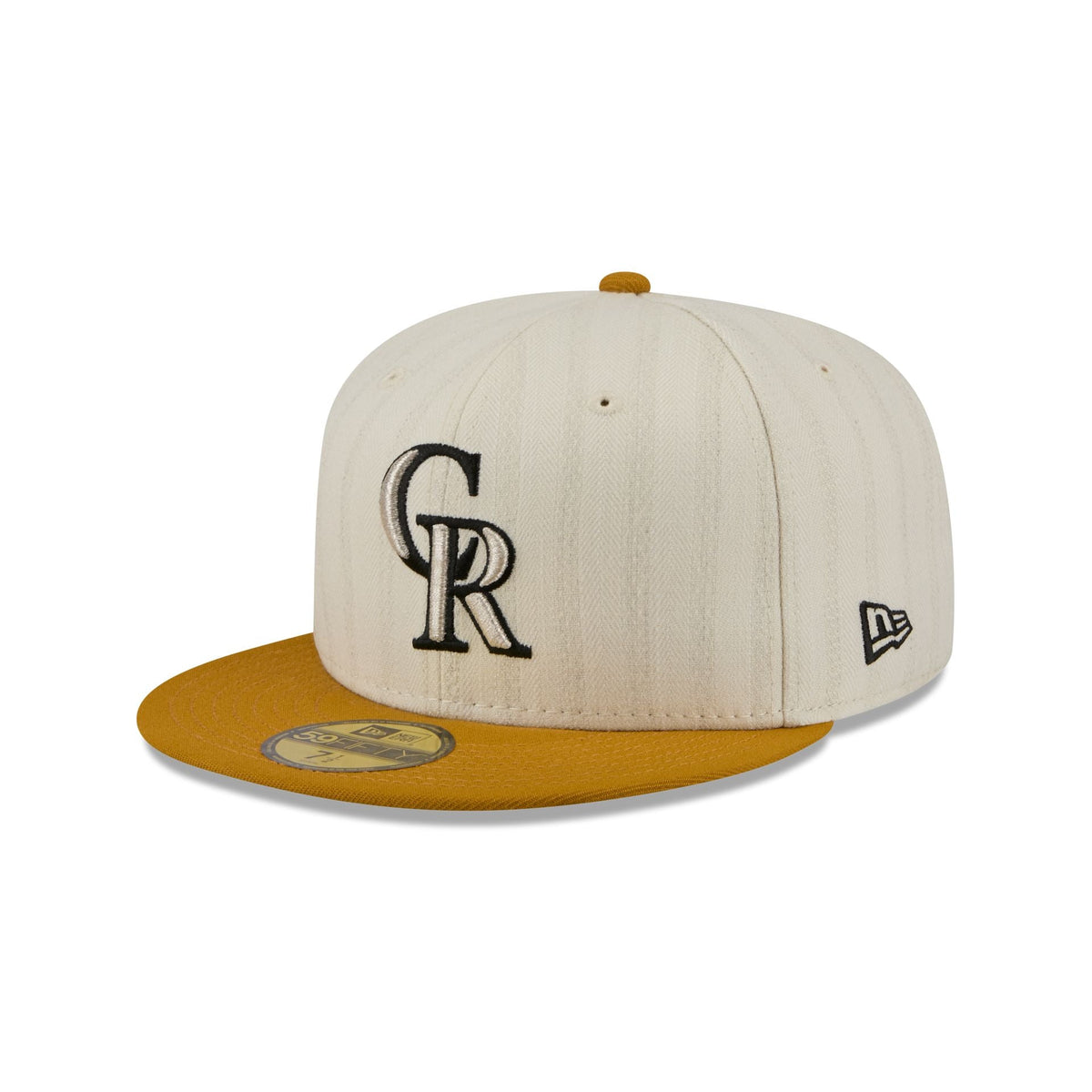 Colorado Rockies Chrome Herringbone 59FIFTY Fitted Hat