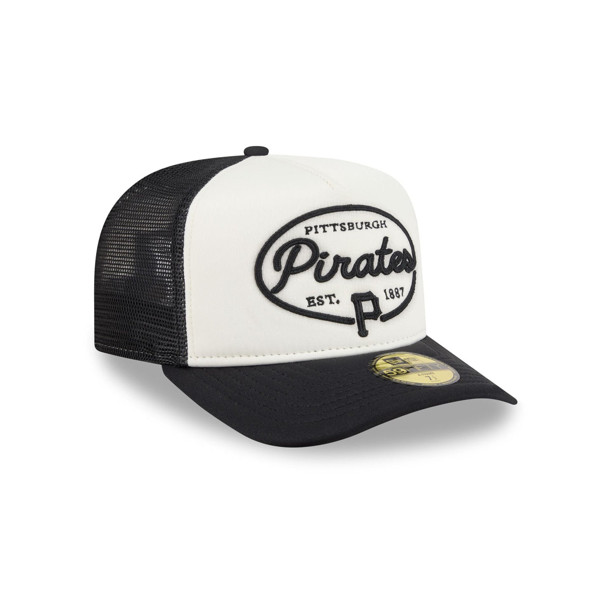 Pittsburgh Pirates Chrome 59FIFTY Fitted Trucker Hat