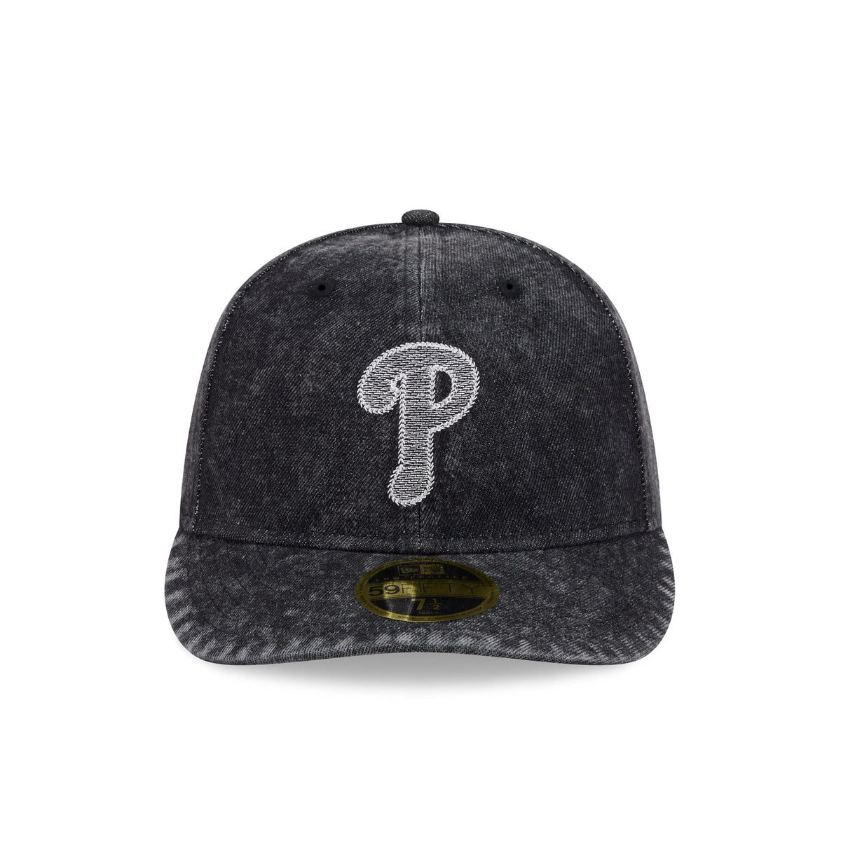 Philadelphia Phillies Black Denim Low Profile 59FIFTY Fitted Hat