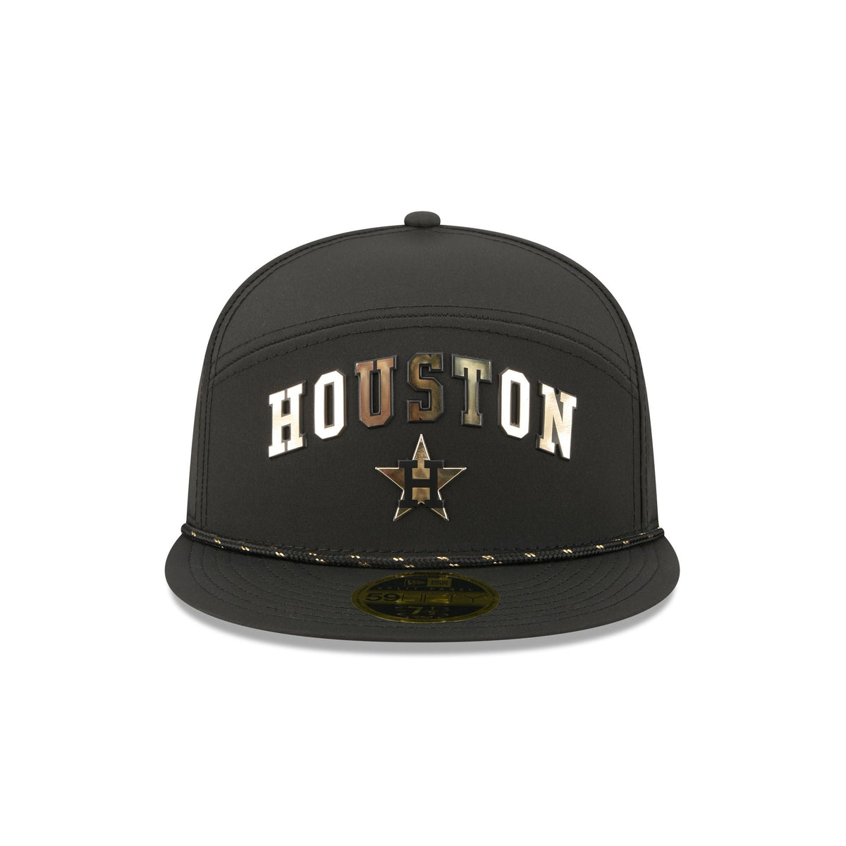 Houston Astros Gold Logo Rope Split Panel 59FIFTY Fitted Hat