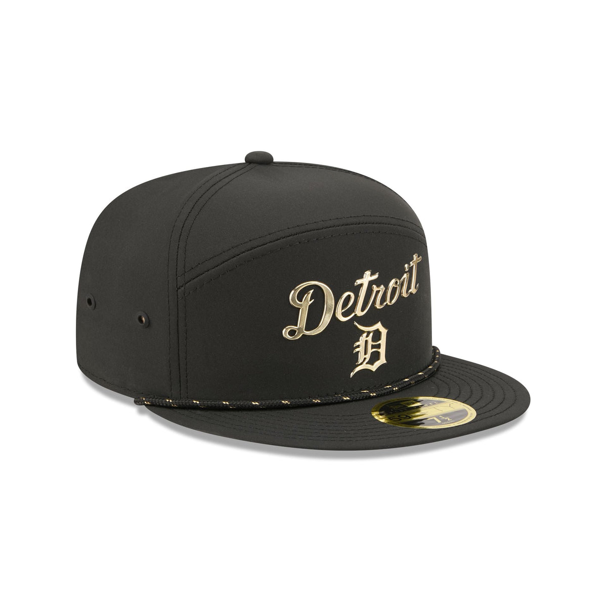Detroit Tigers Gold Logo Rope Split Panel 59FIFTY Fitted Hat