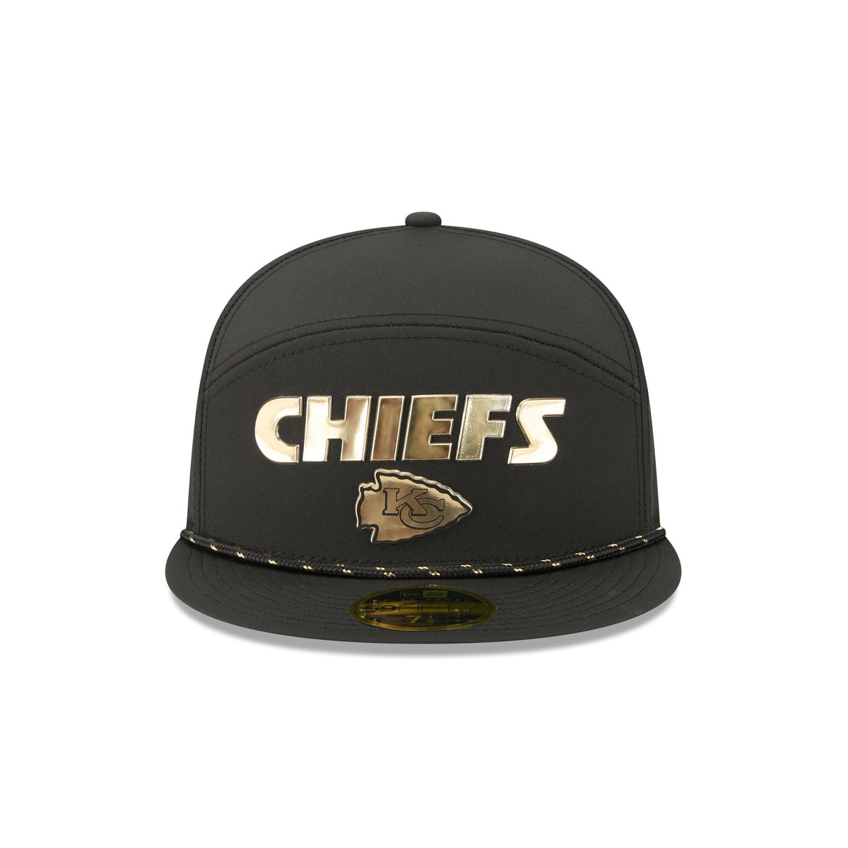 Kansas City Chiefs Gold Logo Rope Split Panel 59FIFTY Fitted Hat