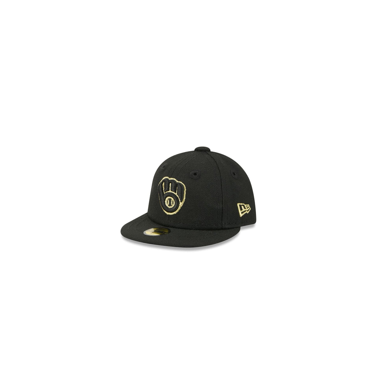 Milwaukee Brewers Gold Logo Mini 59FIFTY Fitted Hat