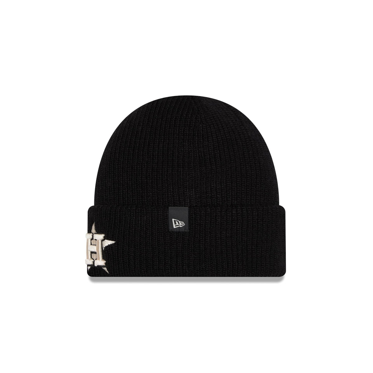 Houston Astros Woolen Black Short Cuff Knit Beanie Hat