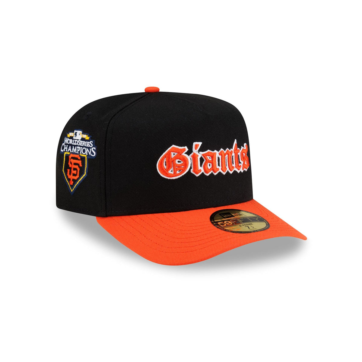 Just Caps Gothic Script San Francisco Giants 59FIFTY A-Frame Fitted Hat