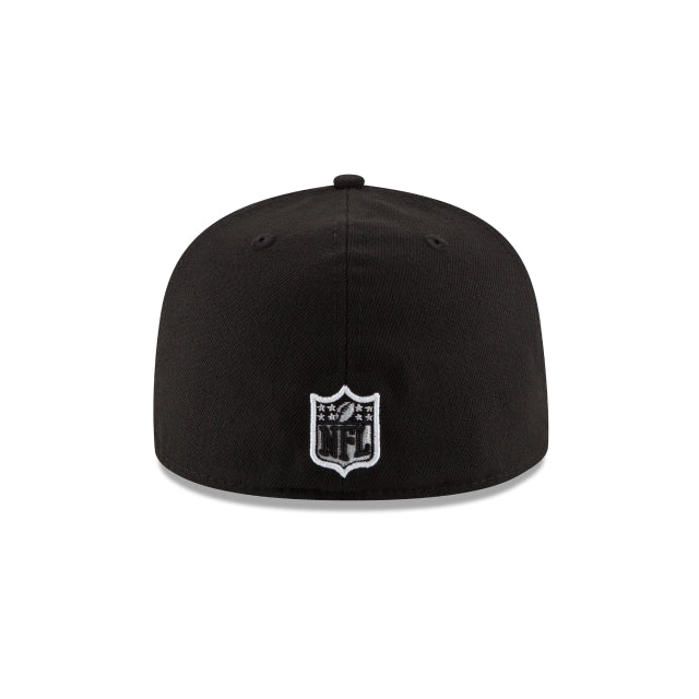 Miami Dolphins Black & White 59FIFTY Fitted Hat