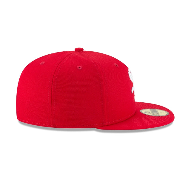 Chicago White Sox Scarlet Basic 59FIFTY Fitted Hat