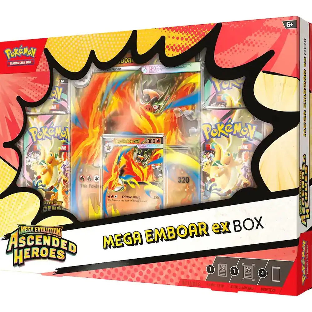🔥2026 Christmas Gift🎄: Mega Evolution - Ascended Heroes Mega Emboar ex Box