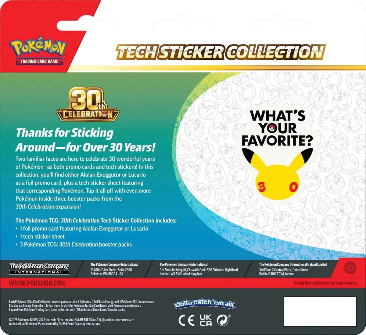 🔥2026 Christmas Gift🎄: 30th Celebration Tech Sticker Collection (Alolan Exeggutor)